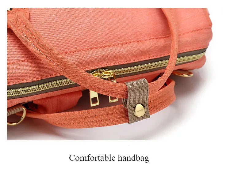 Lequeen Fashion Mummy Maternity Nappy Bag Large Capacity Nappy Bag Travel Backpack Nursing Bag for Baby Care Women's Fashion Bag