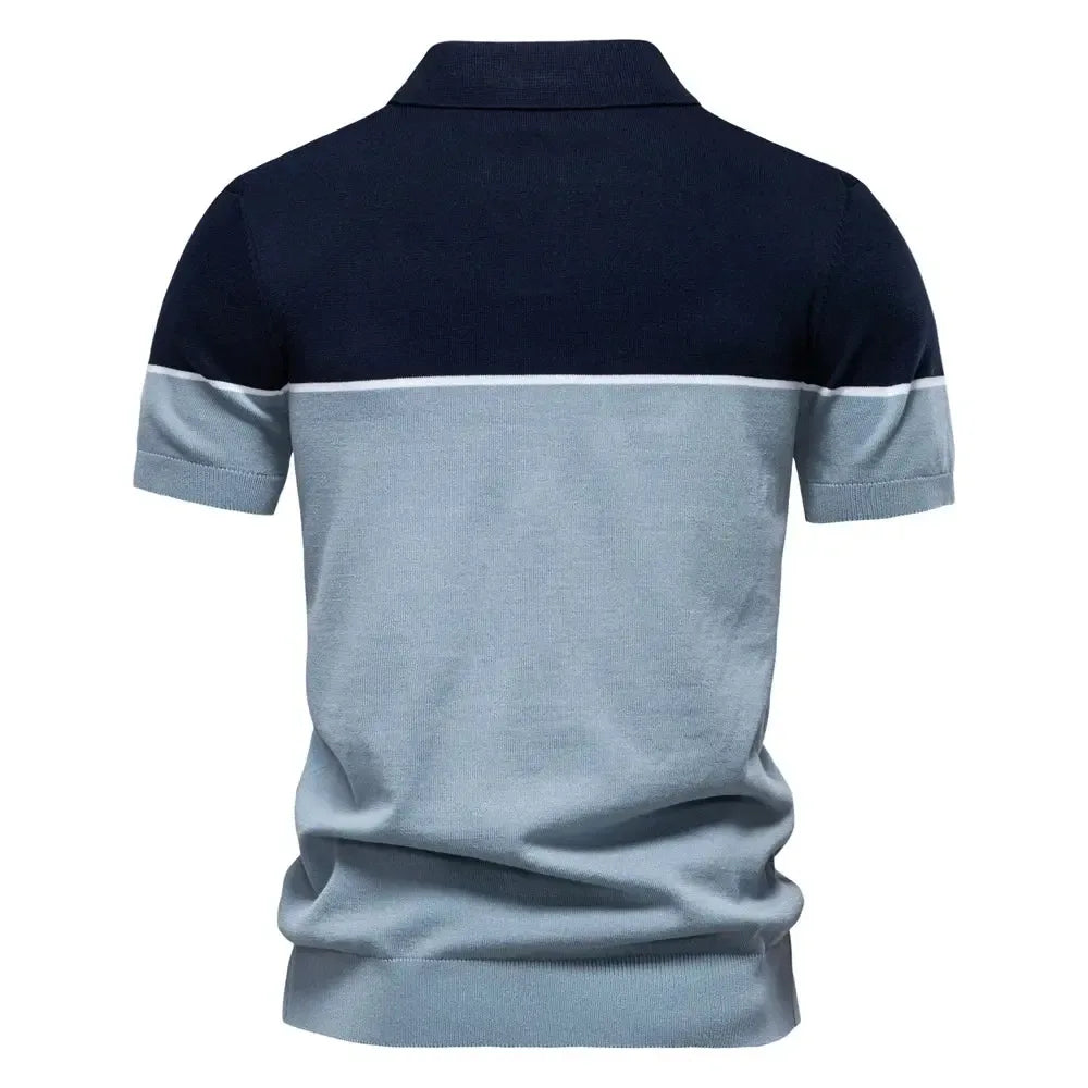 Men's Slim Fit Solid & Striped Polo Shirts - ShopHub