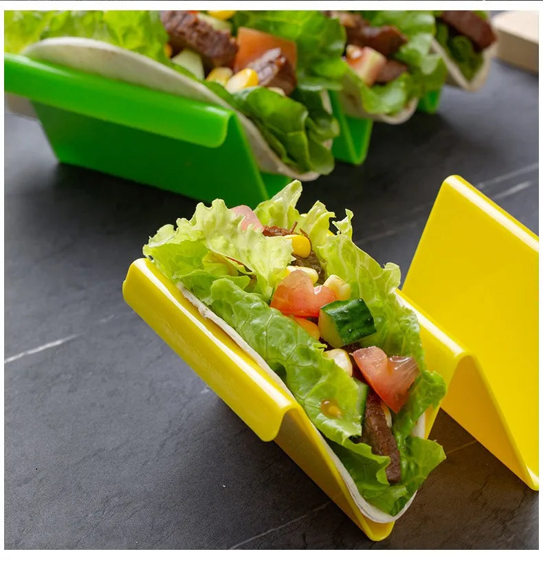 4PCS Taco Holder Rack Multicoloured Wavy Tortilla Tray
