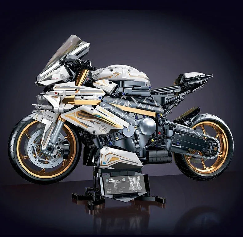 TOYLINX 1:5 Alloy Motorcycle Model With 2045 Pieces - ShopHub