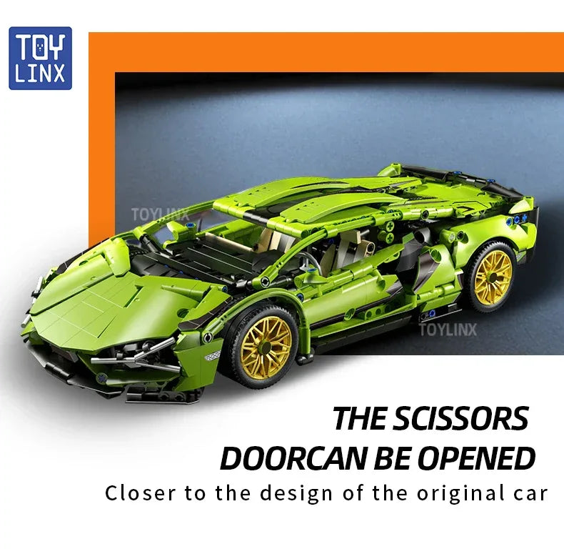 TOYLINX 1:14 Technical Building Blocks Car Racing Model - ShopHub