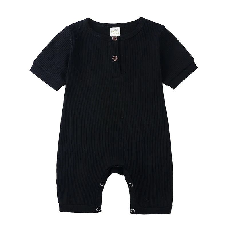 Kids Tales Little Everyday Ribbed Cotton-Blend Baby Romper