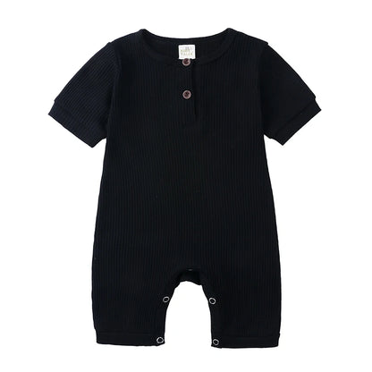 Kids Tales Little Everyday Ribbed Cotton-Blend Baby Romper