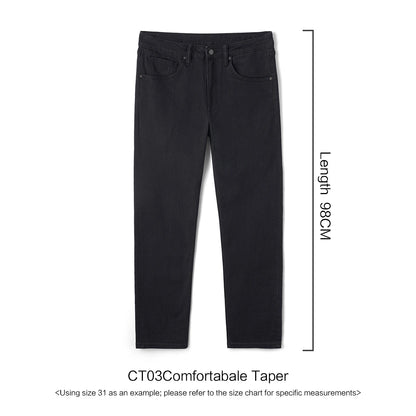SIMWOOD 2026 Autumn 14oz Fabric Jeans Men Washed Vintage Black Denim Pants Retro Casual Trousers Male Clothing