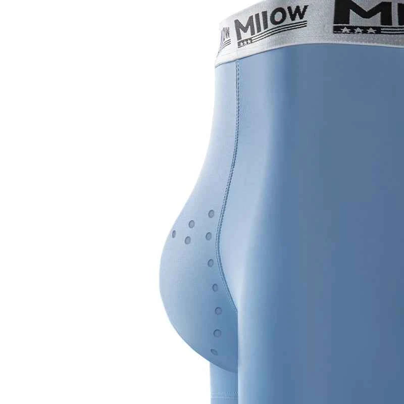 MiiOW 4Pcs Ice Silk Men Underwear 10A Antibacterial Massage Beads Crotch Men's Panties Silky Breathable Man Underpants Boxers