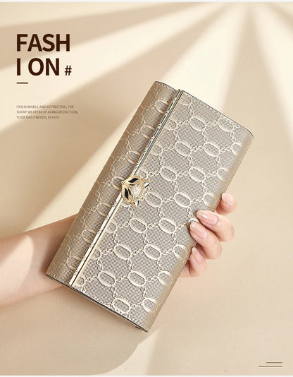 FOXER Split Leather Women's Long Wallet