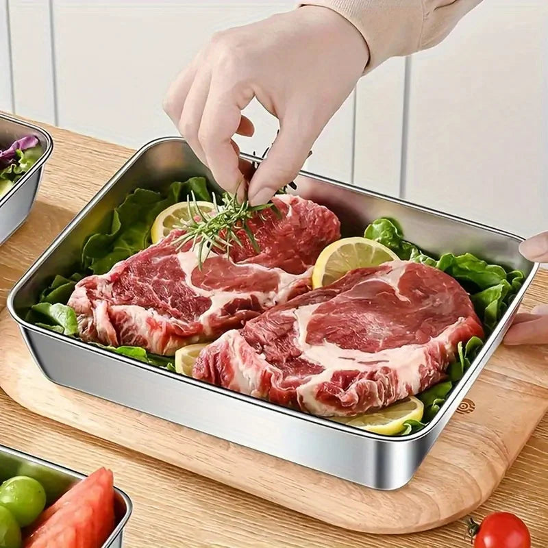 3PCS Stainless Steel Food Containers