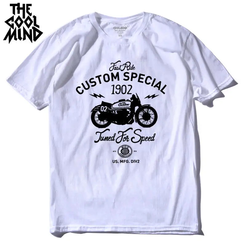 COOLMIND MO0311 Motor Graphic Cotton Tee