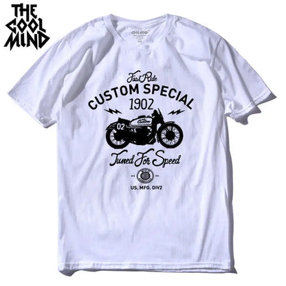 COOLMIND MO0311 Motor Graphic Cotton Tee