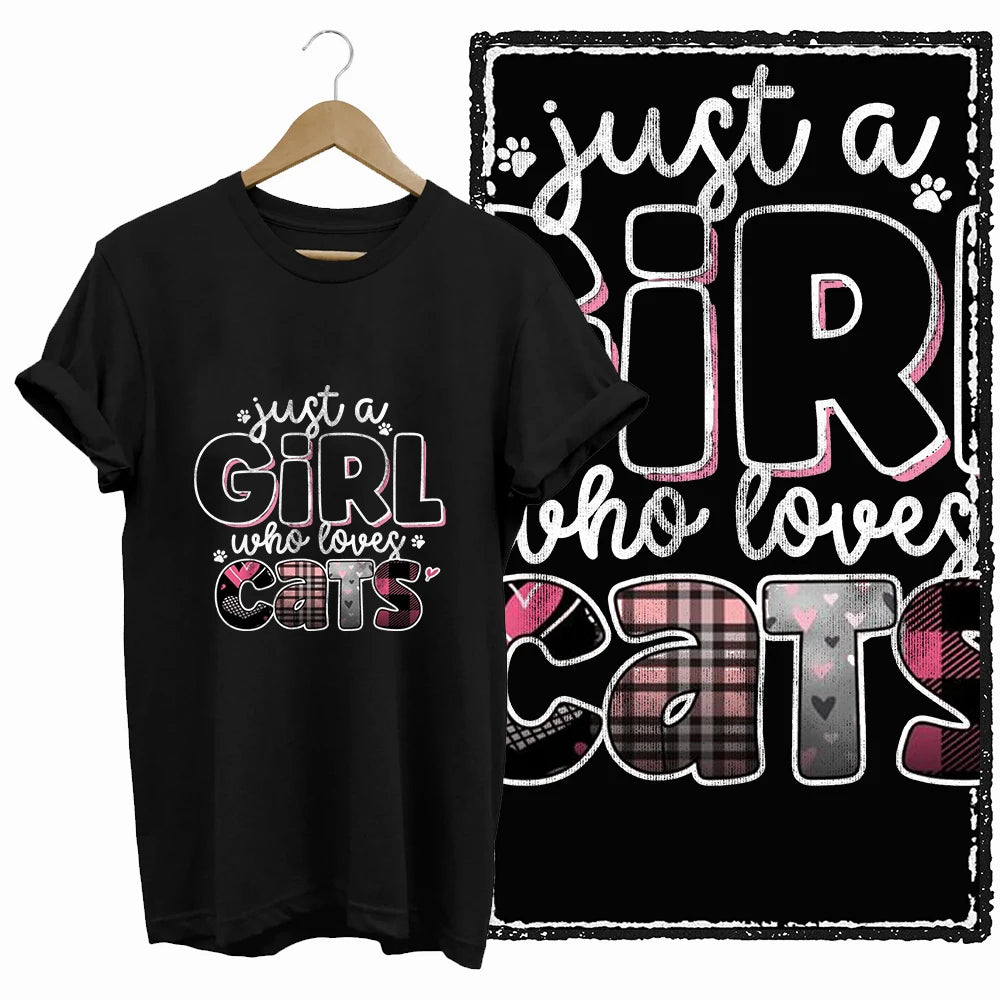 COOLMIND Cat Lover Graphic Cotton T-Shirt | Women's Relaxed Fit