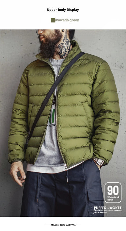 Maden Winter Men's Stand-up Collar Down Jacket
