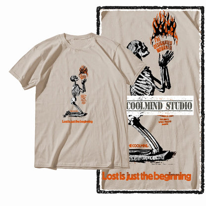 COOLMIND X0062 Dark Winged Truth Graphic Tee