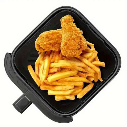 Single Pack Silicone Air Fryer Liner, Reusable Non-Stick Square Mat for Oven Baking, Dishwasher Safe