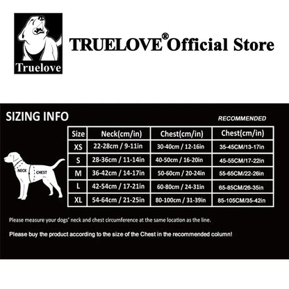 Truelove Dog Harness Reflective No Pull Tactical Military Training Design Neoprene Padded Comfort Mesh Adjustable TLH6371