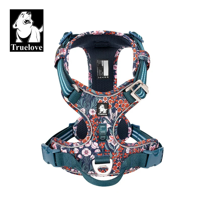 Truelove Pet Harness Fashionable Nylon Durable Dog Harness Reflective Breathable Padded Training Vest Luxury Pet Accessories