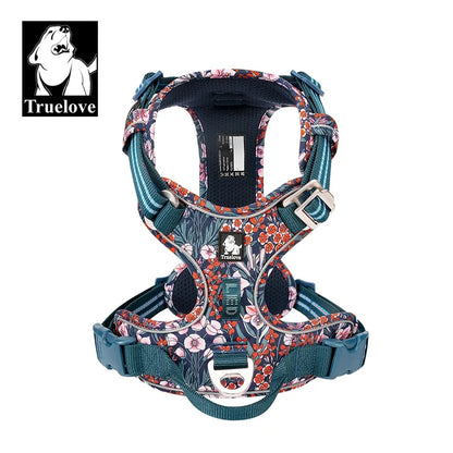 Truelove Pet Harness Fashionable Nylon Durable Dog Harness Reflective Breathable Padded Training Vest Luxury Pet Accessories
