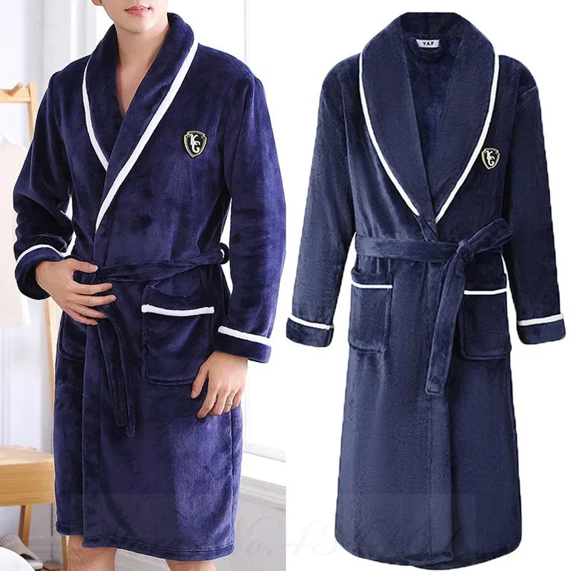 Men's Thick Flannel Robes - ShopHub