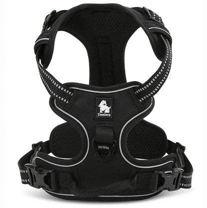 Truelove Pet Harness Reflective Nylon Large Pet Dog Harness All Weather Padded Adjustable Safety Vehicular Leads for Dog TLH5651