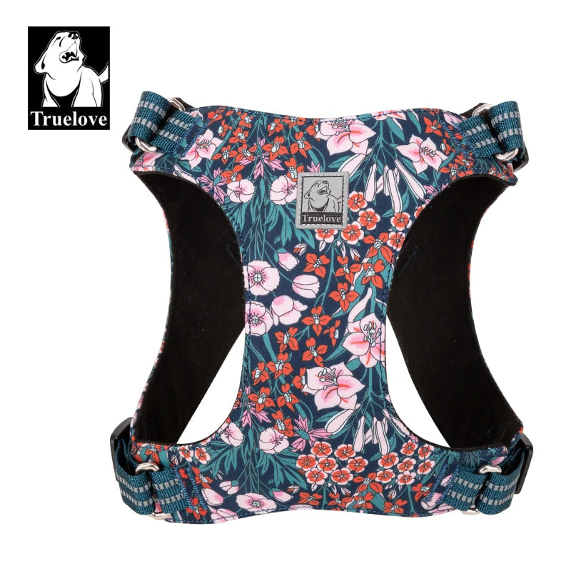 Truelove Pet Harness Floral Doggy Harness Dog Vest Type Dog Walking Chain Small Medium Puppy Cat Printed Cotton TLH1912