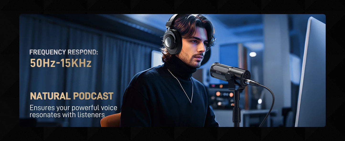 FIFINE Dynamic Podcast Microphone: Elevate Your Sound Quality for Streaming and Recording