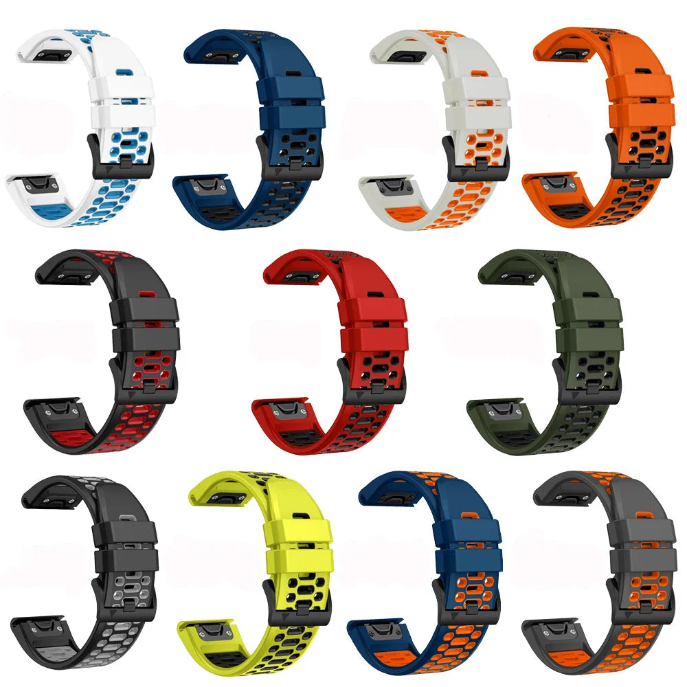 Silicone Watch Band for the Garmin Fenix 7 & 7 Pro (available in 12 colours) Habicare