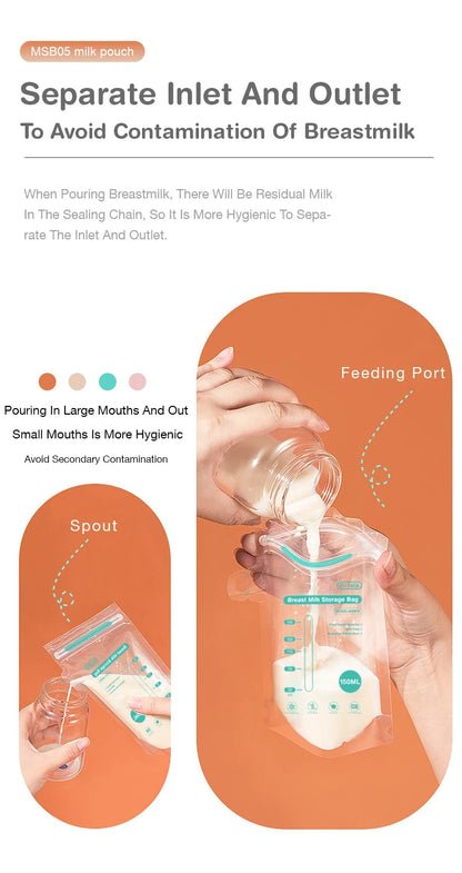 Dr.Isla Breast Milk Storage Bags — 100 Piece, 150ml Capacity