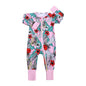 Kids Tales Little Bloom Cotton-Blend Double-Zip Romper