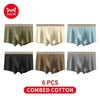 MiiOW Men's Combed Cotton Boxer Briefs — Antibacterial 6-Pack