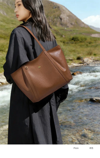 FOXER Women's Cow Leather Tote Shoulder Bag