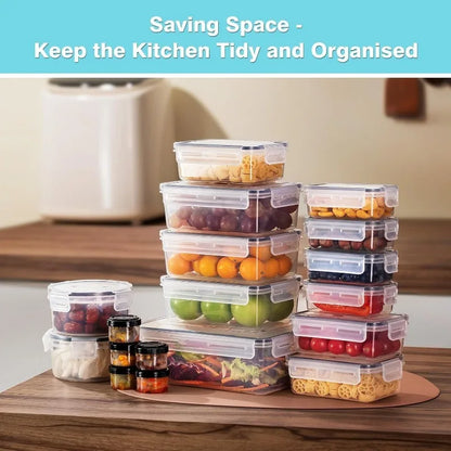4-Piece Clear Food Storage Containers with Snap Lids