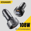 Essager 108W 3-Port USB Car Charger with Digital Display