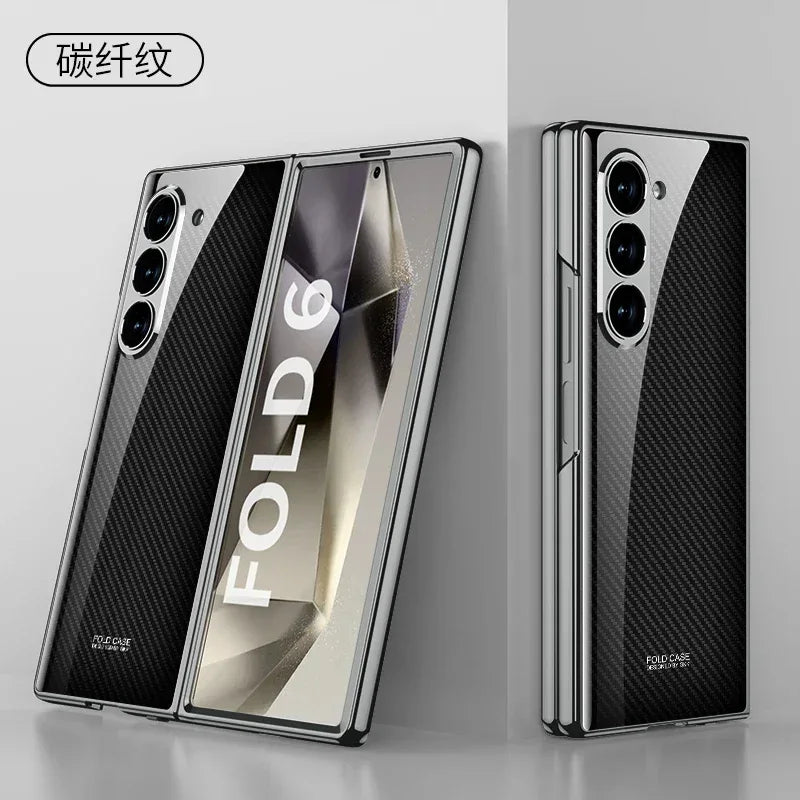 GKK Painted Tempered Glass Case for Samsung Galaxy Z Fold 6 & Galaxy Z Fold 5 Case - ShopHub