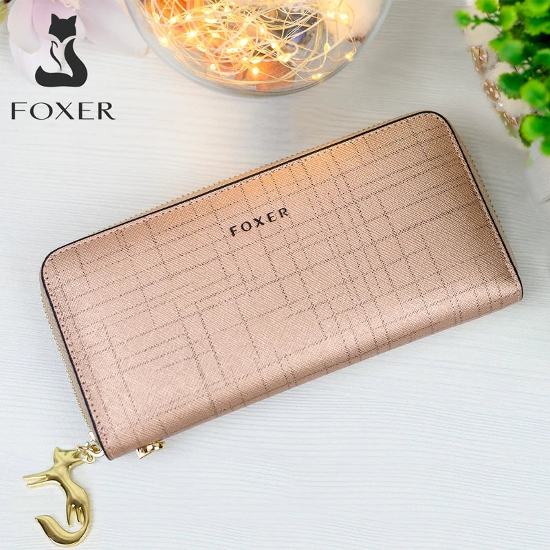 FOXER Women's Split Leather Wallet