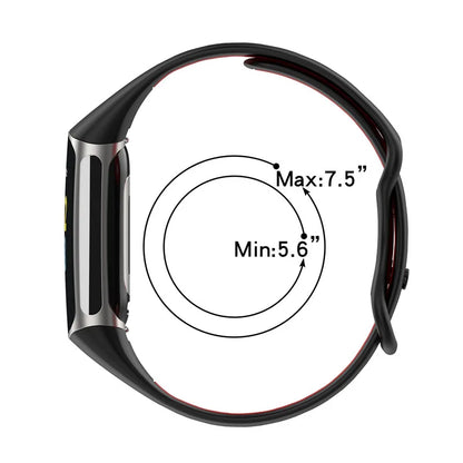 Rubber Sport Strap for the Fitbit Charge 5/6 Series (available in 21 colours) Habicare