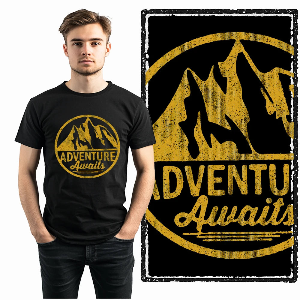 COOLMIND YA002 Adventure Graphic Cotton Tee