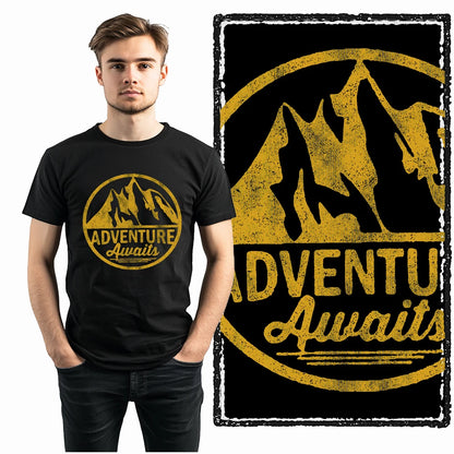 COOLMIND YA002 Adventure Graphic Cotton Tee