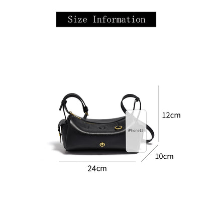 FOXER 2026 New Spring Women's Shoulder Bag Genuine Leather Cylinder Crossbody Bag Lightweight & Durable Bag for Travel & Daily