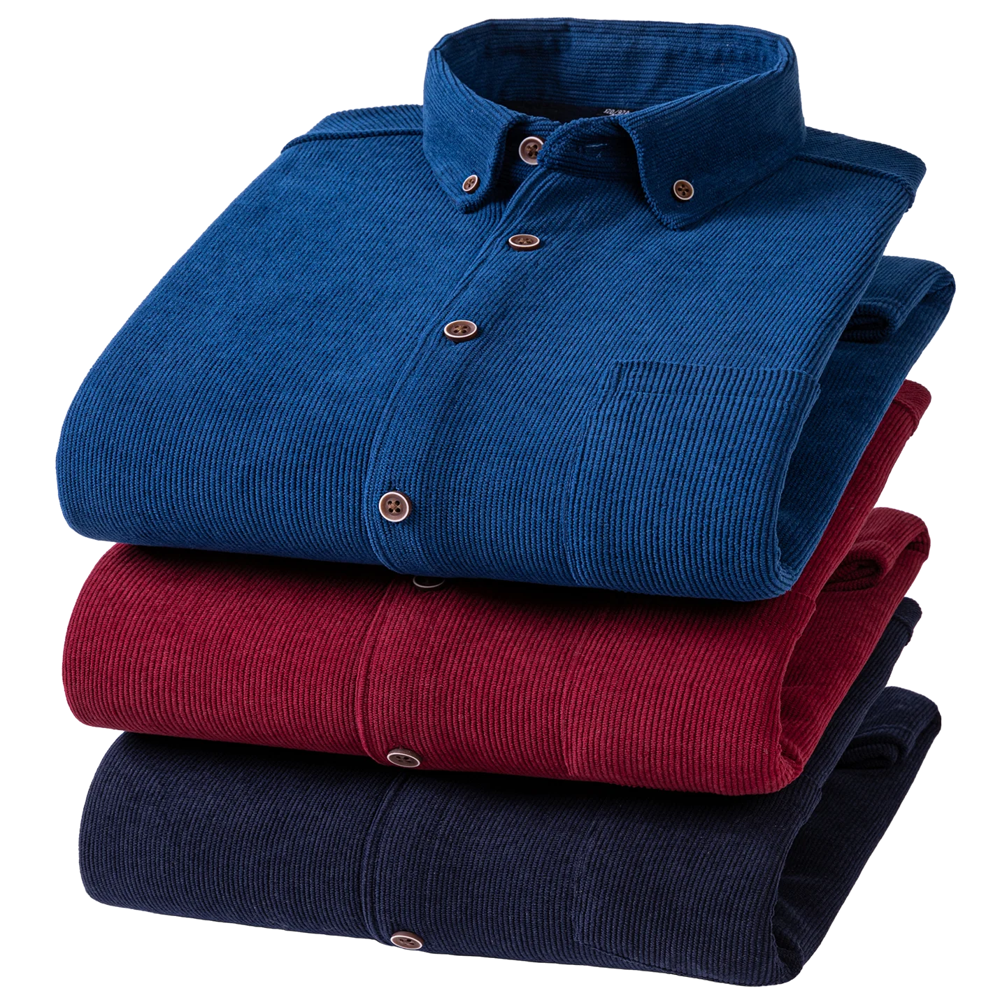 Men's Corduroy Fleece Shirt - Large Size Warm Plaid Classic Style Regular Fit Velvet Thick Casual Shirt Plus L-6XL