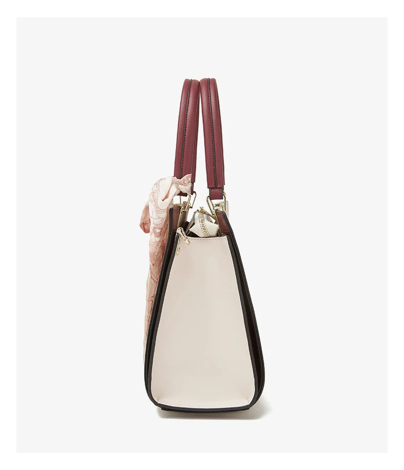 FOXER Split Leather Large Tote Handbag