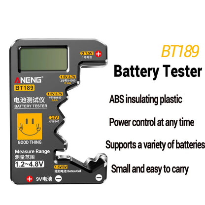 Universal Battery Tester for AA/AAA/C/D/9V/1.5V/3V (2 colours available) Habicare