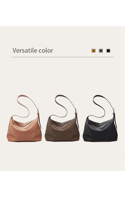 FOXER Large Soft Split Leather Shoulder Bag