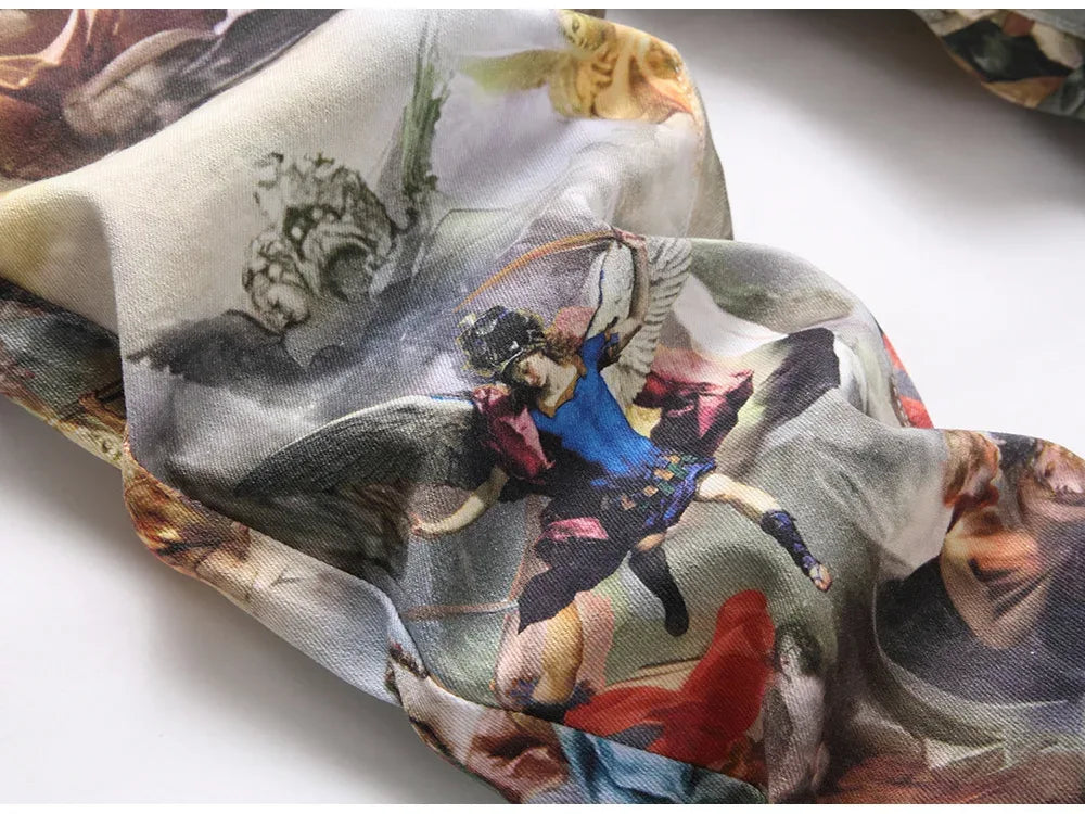 Men’s Classical Painting Print Jeans - ShopHub