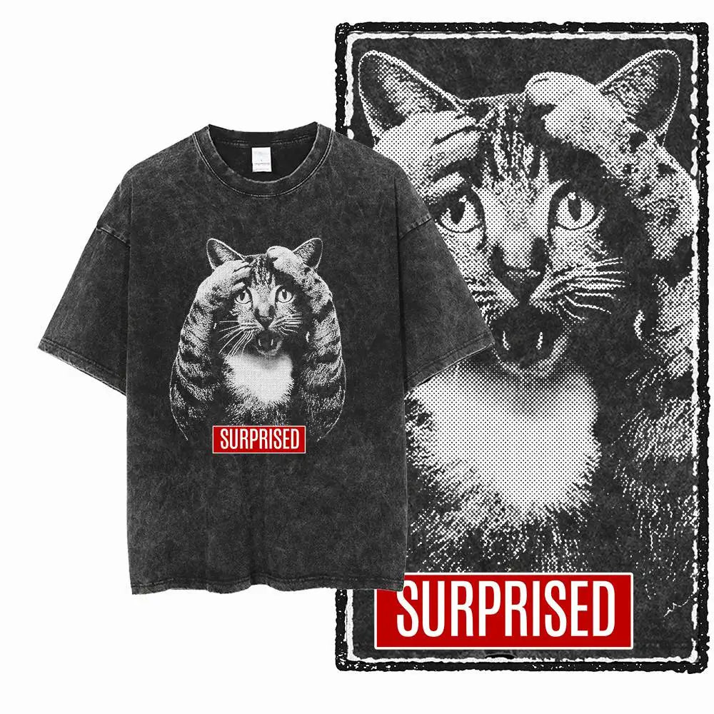 G22 Exclusive Vintage Streetwear Cotton Men's COOLMIND Graphic T-shirt | Acid Washed Big Size Cool O-neck Men's Tee Tshirt