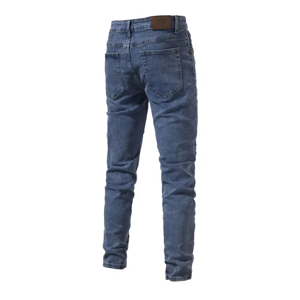 AIOPESON Men's Slim Fit Straight Jeans - ShopHub