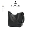 FOXER Simple Women Shoulder Bag Daily Commuting Tote Bag PU 2026 Casual Female Large Bucket Bag