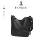 FOXER Simple Women Shoulder Bag Daily Commuting Tote Bag PU 2026 Casual Female Large Bucket Bag