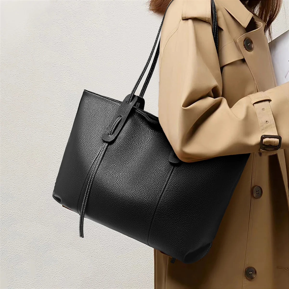 FOXER Women's Shoulder Bag Genuine Leather Handbag 2026 New Large Capacity Tote Bag Female Commuter Casual Purse