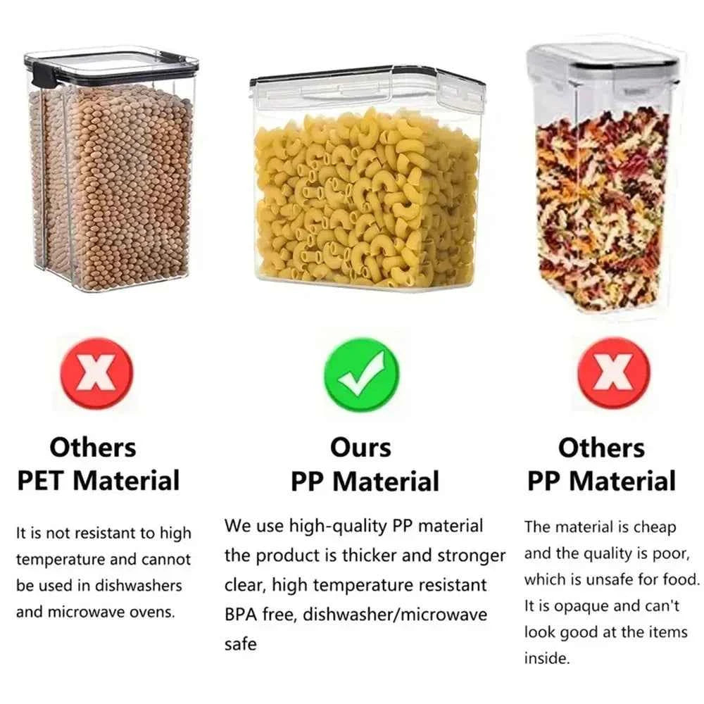 7-Piece BPA Free Kitchen Storage Containers Set with Airtight Lids