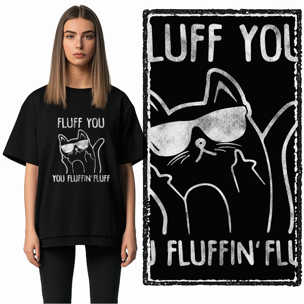 COOLMIND Cat Graphic T-Shirt | Women's Relaxed Black Tee