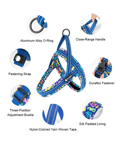 Truelove Floral Printing Mesh Padded Harness – Comfort and Style for Every Dog